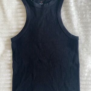 Classic Black Ribbed Tank Top
